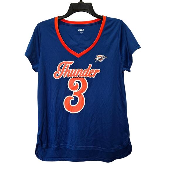 Womens OKC Thunder Shirt, New without tags Blue Orange Size Medium Pristine - Picture 1 of 6